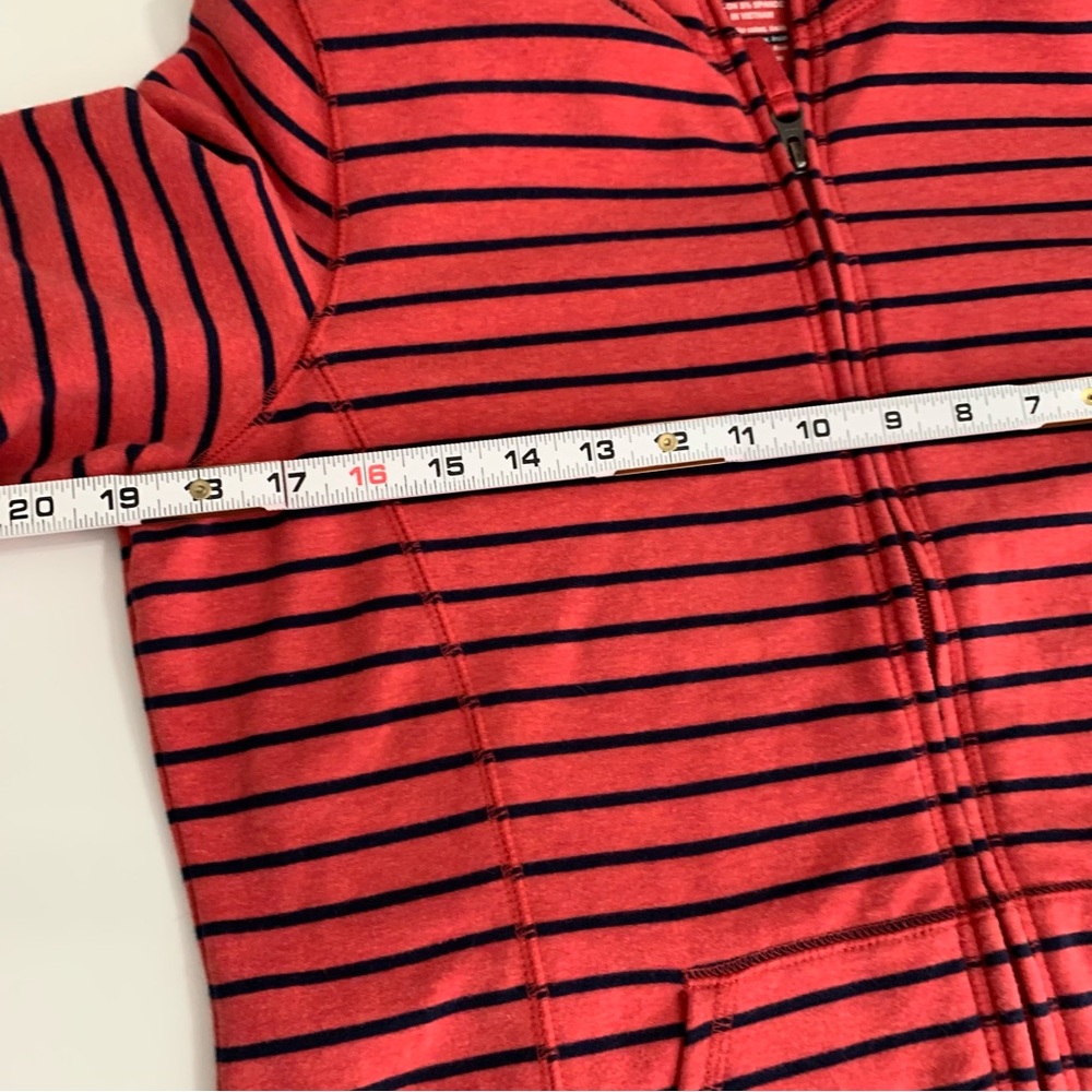 L.L. Bean Ultrasoft Sweatshirt Full-Zip Mock-Neck Jacket Stripe Size Small - Picture 6 of 10